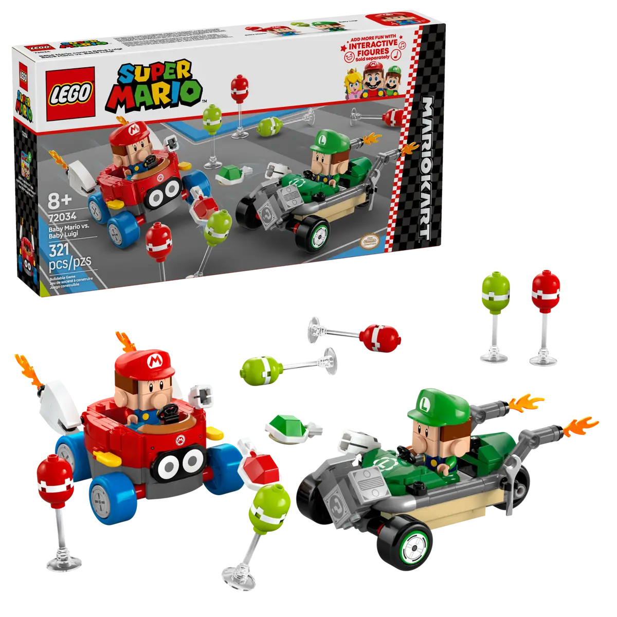Lego Super Mario – Mario Kart Bebé Mario Vs. Bebé Luigi (72034)